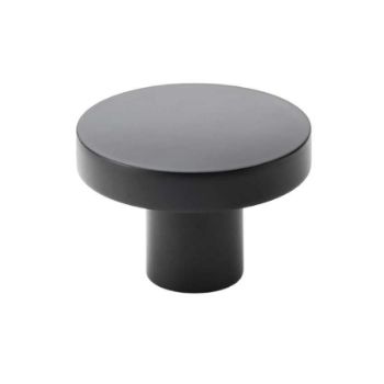 Alexander and Wilks Hanover Plain Cupboard Knob in Black - AW821- BL