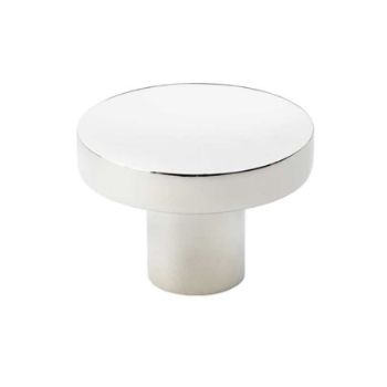 Alexander and Wilks Hanover Plain Cupboard Knob in Polished Nickel - AW821-PN 