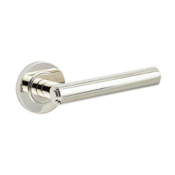 Richmond Lever on a Rose - Polished Nickel - BUR45PN 