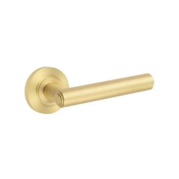 Richmond Lever on a Rose - Satin Brass - BUR45SB