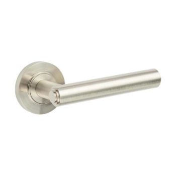 Richmond Lever on a Rose - Satin Nickel - BUR45SN 