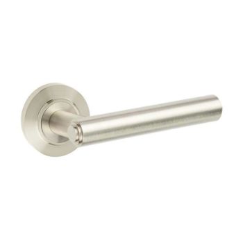 Richmond Lever on a Rose - Satin Nickel - BUR45SN 