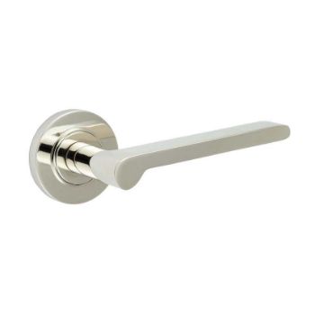 Fitzrovia Lever on a Rose - Polished Nickel - BUR15PN