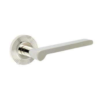 Fitzrovia Lever on a Rose - Polished Nickel - BUR15PN