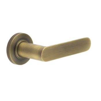 Kensington Lever on a Rose - Antique Brass - BUR25AB 