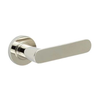 Kensington Lever on a Rose - Polished Nickel - BUR25PN