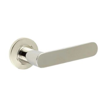 Kensington Lever on a Rose - Polished Nickel - BUR25PN