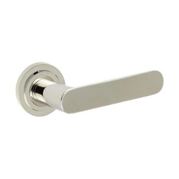 Kensington Lever on a Rose - Polished Nickel - BUR25PN