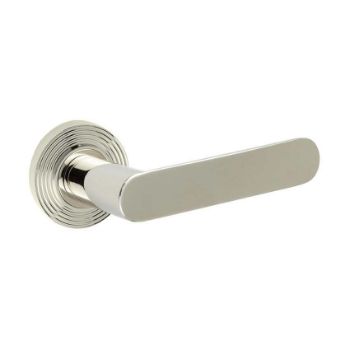 Kensington Lever on a Rose - Polished Nickel - BUR25PN