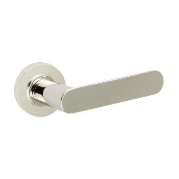 Kensington Lever on a Rose - Polished Nickel - BUR25PN