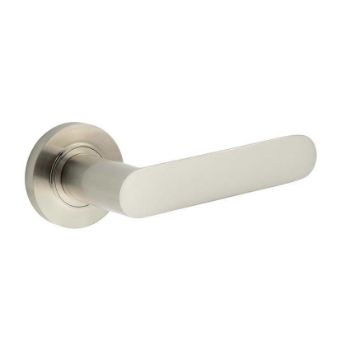 Kensington Lever on a Rose - Satin Nickel - BUR25SN