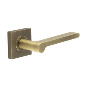 Fitzrovia Lever on a Plain Square Rose - Antique Brass - BUR15AB BUR150AB Fitzrovia Lever on a Plain Square Rose - Antique Brass - BUR15AB BUR150AB