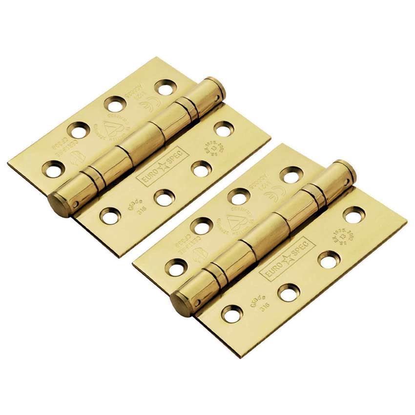 External Grade 316 4" (101.5MM) Fire Door Hinges - PVD Stainless Brass - CEN1433/13PVD 