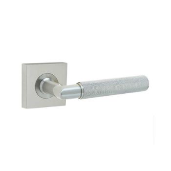 Piccadilly Lever on a Plain Square Rose - Satin Nickel - BUR40SB BUR150SN  Piccadilly Lever on a Plain Square Rose - Satin Nickel - BUR40SB BUR150SN