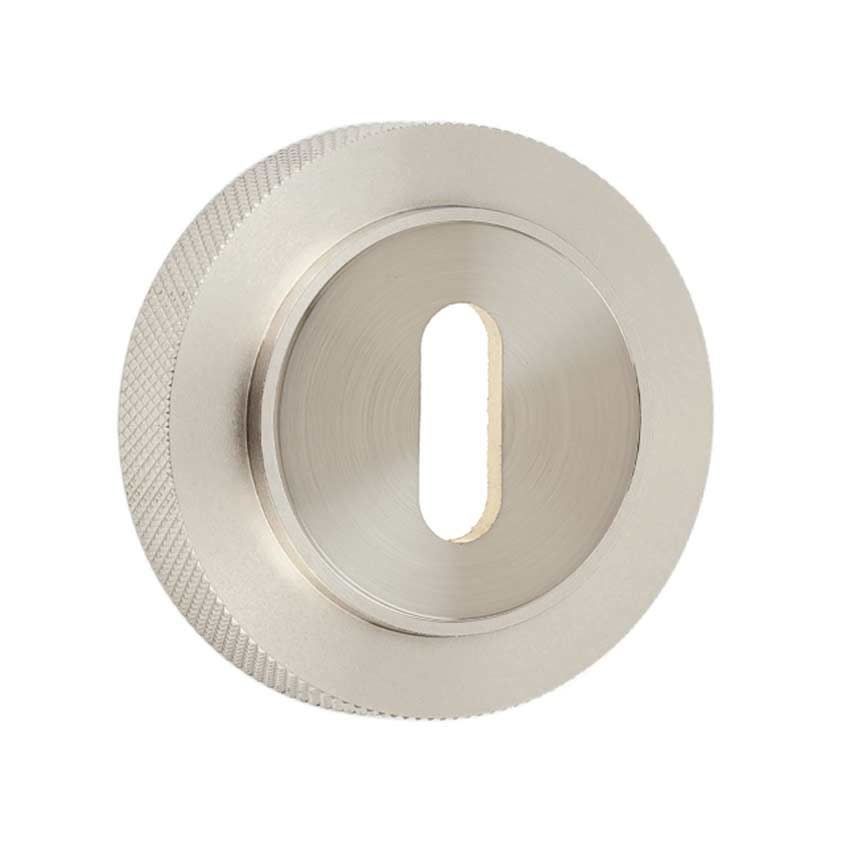 Burlington Standard Profile Escutcheon with a Knurled Rose - Satin Nickel - BUR60SN BUR75SN