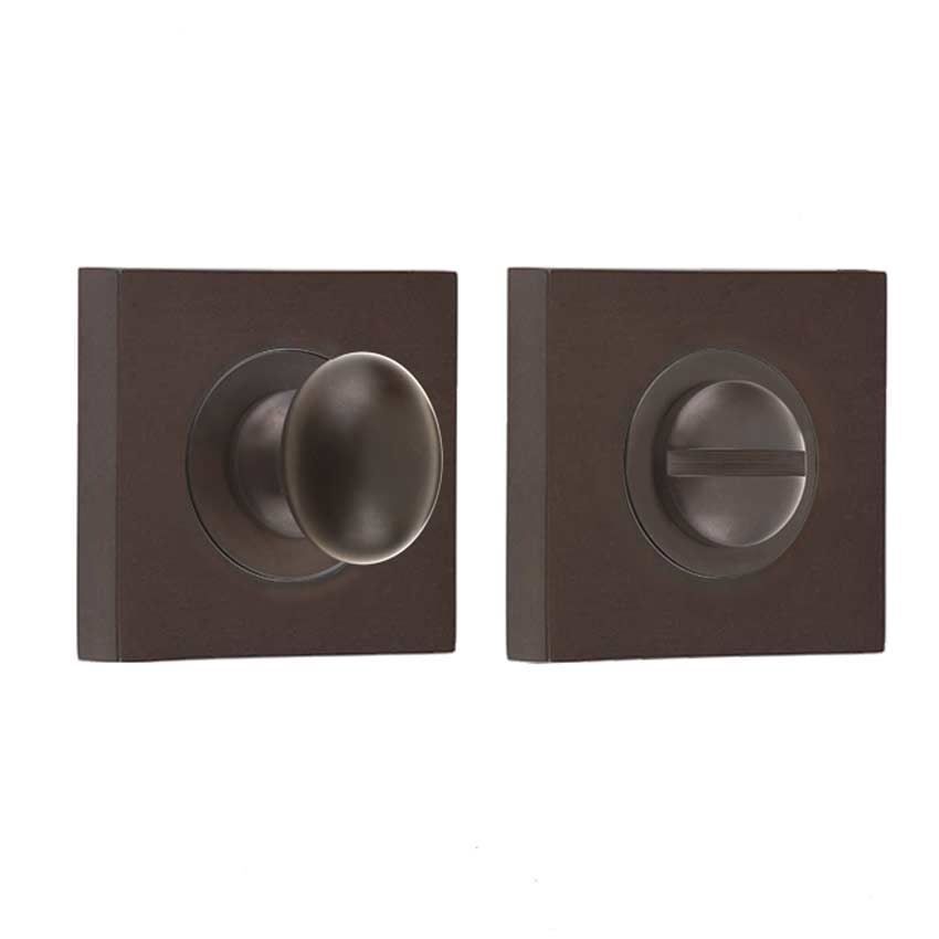 Burlington Turn and Release with a Plain Square Rose - Dark Bronze - BUR80DB BUR150DB 