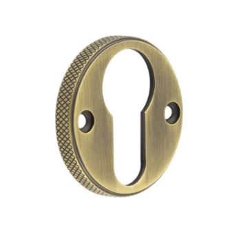 Westbourne Knurled Euro Profile Escutcheon - BUR181AB  Westbourne Knurled Euro Profile Escutcheon - BUR181AB