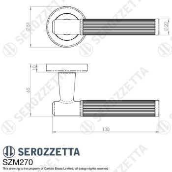 Serozzetta Image Lines Lever on a Round Rose - SZM270MB