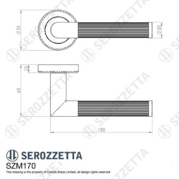 Serozzetta Trend Lines Lever on a Round Rose - SZM170CPSN
