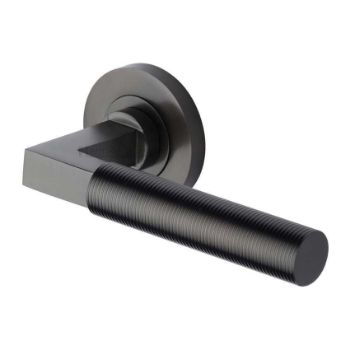 Spectral Door Handle on Round Rose in Matt Bronze - RS2261-MB Spectral Door Handle on Round Rose in Matt Bronze - RS2261-MB