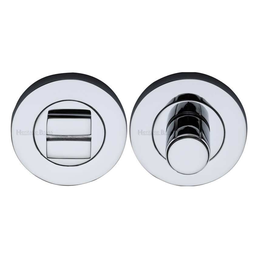 Bathroom & WC Thumb-turn & Release Door Lock in Polished Chrome Finish - RS2030-PC