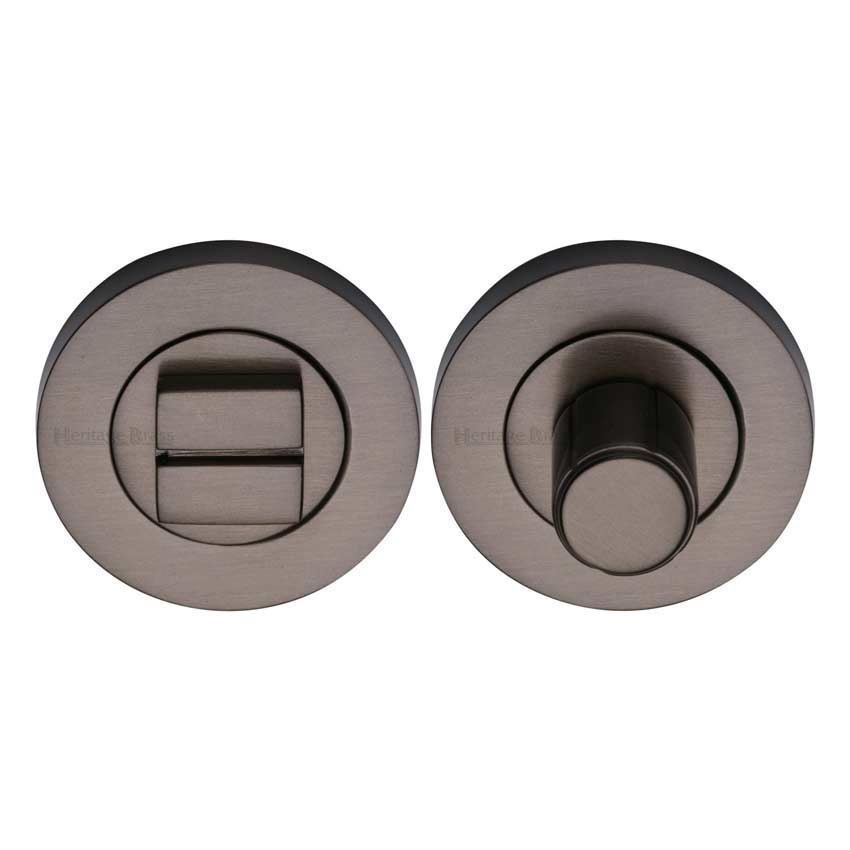 Bathroom & WC Thumb-turn & Release Door Lock in a Matt Bronze Finish - RS2030-MB