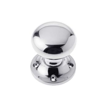 Mushroom Rim Mortice Door Knobs -Polished Chrome- JV176APC