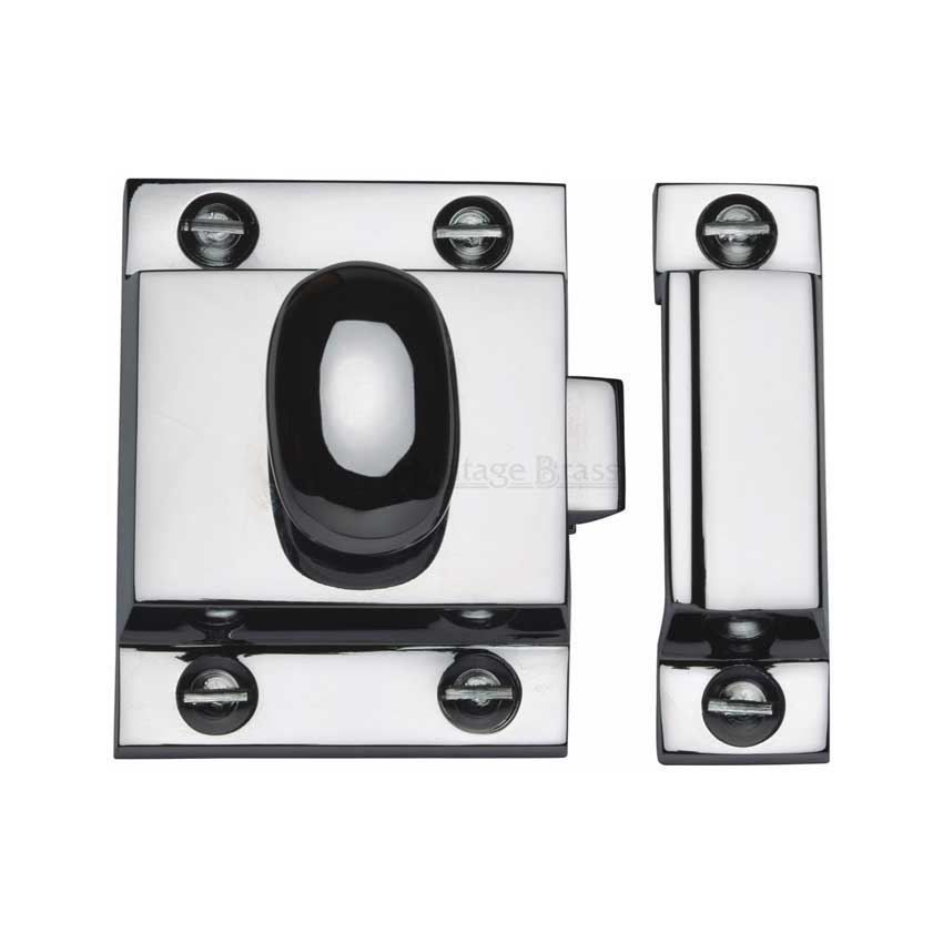 Oval Turn Cupboard Latch in Polished Chrome - V1112-PC 