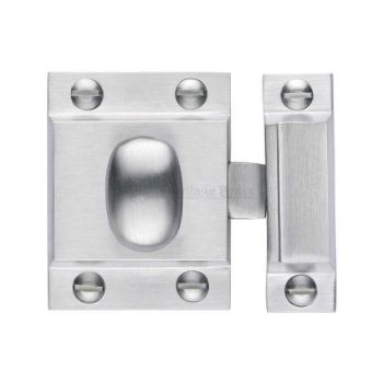 Oval Turn Cupboard Latch in Satin Chrome - V1112-SC Oval Turn Cupboard Latch in Satin Chrome - V1112-SC