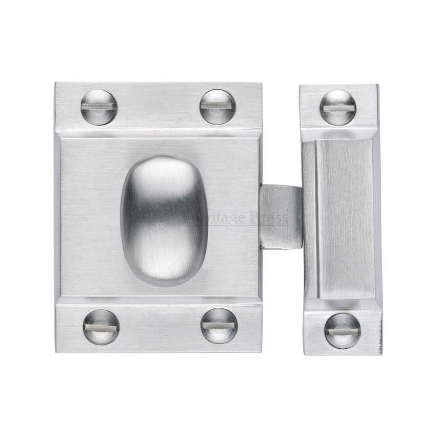 Oval Turn Cupboard Latch in Satin Chrome - V1112-SC