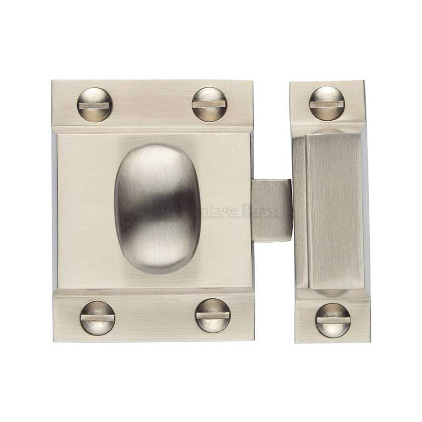 Oval Turn Cupboard Latch in Satin Nickel - V1112-SN