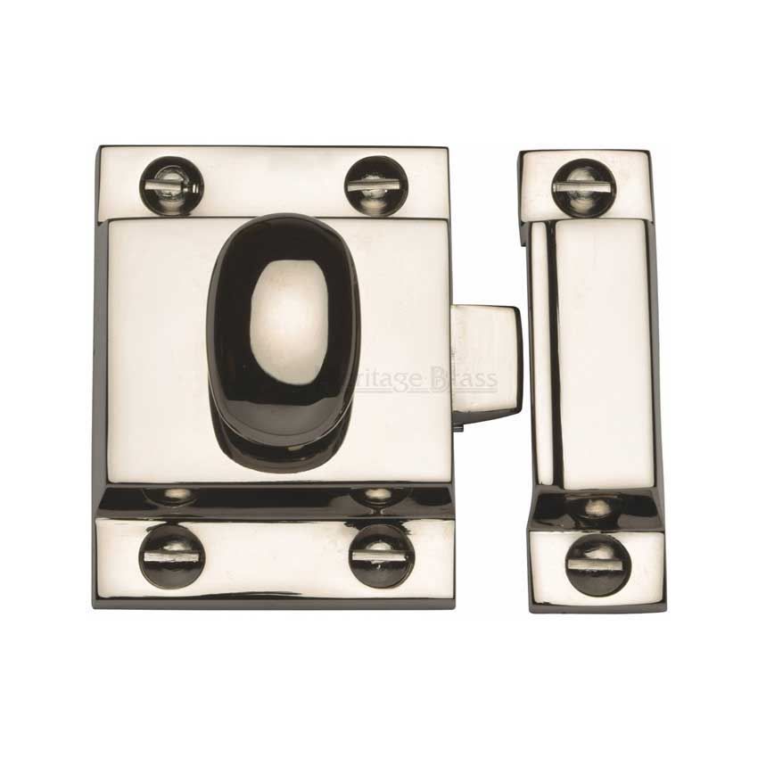 Oval Turn Cupboard Latch in Polished Nickel - V1112-PNF 