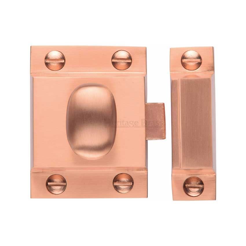 Oval Turn Cupboard Latch in Satin Rose Gold - V1112-SRG 