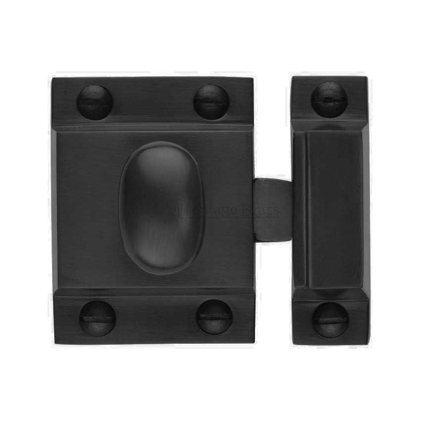 Oval Turn Cupboard Latch in Matt Black - V1112-BKMT