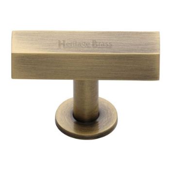 Symmetrical Square Cabinet Knob in Antique Brass - C4765-AT  Symmetrical Square Cabinet Knob in Antique Brass - C4765-AT
