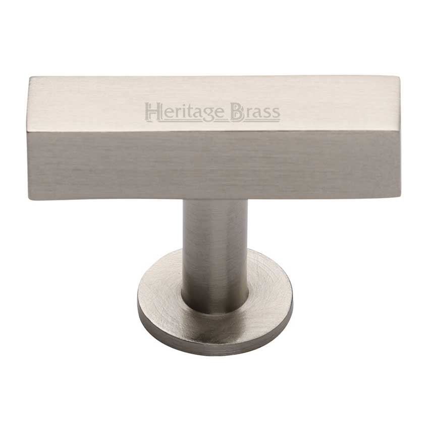 Symmetrical Square Cabinet Knob in Satin Nickel - C4765-SN