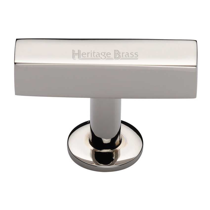 Symmetrical Square Cabinet Knob in Polished Nickel - C4765-PNF