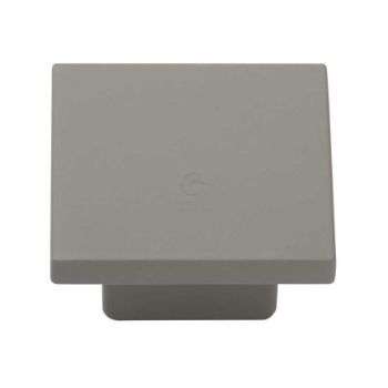 Classic Square Silk Touch Cabinet Knob in Grey - TK1254-STG Classic Square Silk Touch Cabinet Knob in Grey - TK1254-STG
