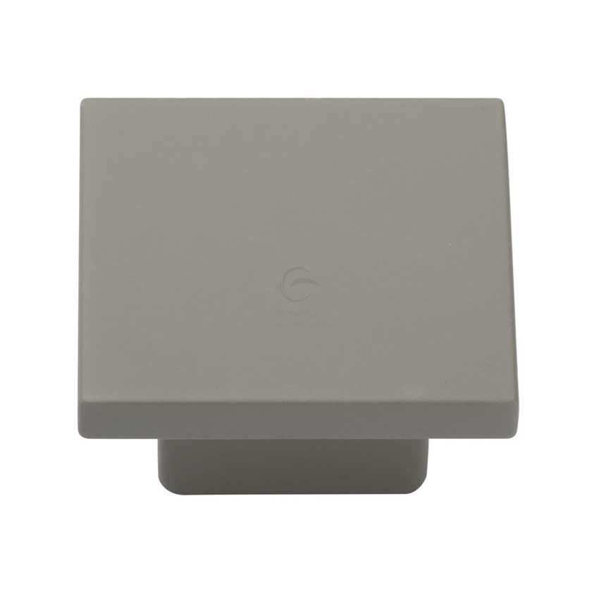 Classic Square Silk Touch Cabinet Knob in Grey - TK1254-STG