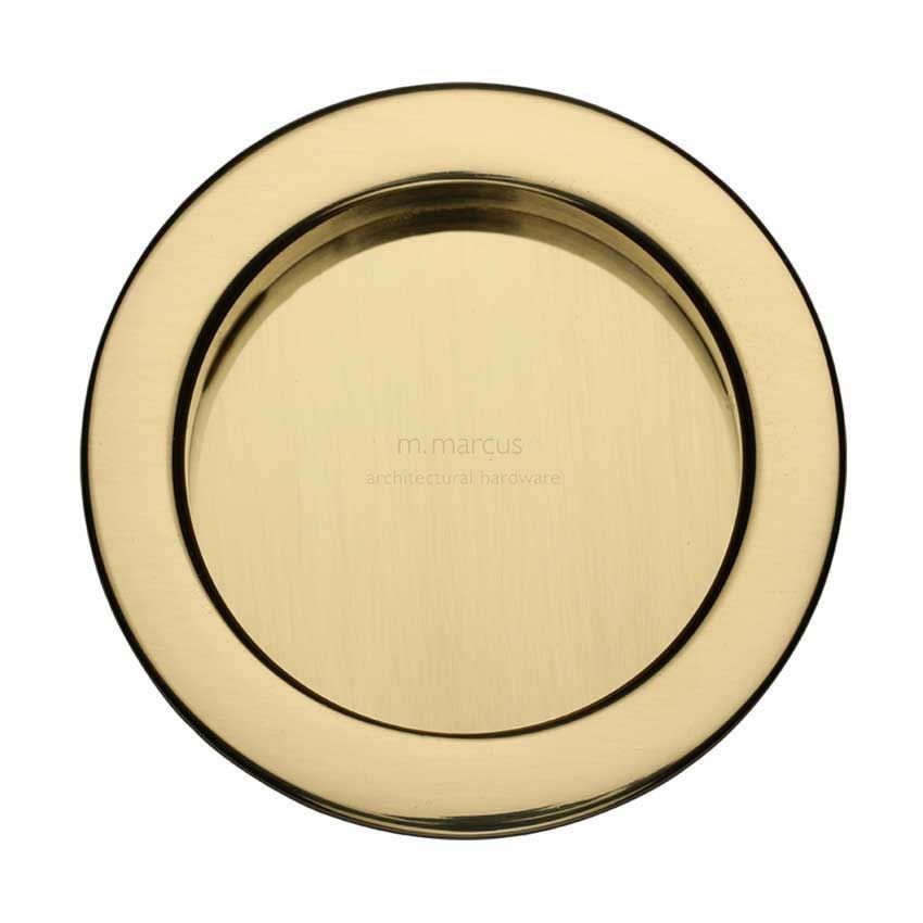 Round Flush Pull in Polished Brass - RD2322-PB