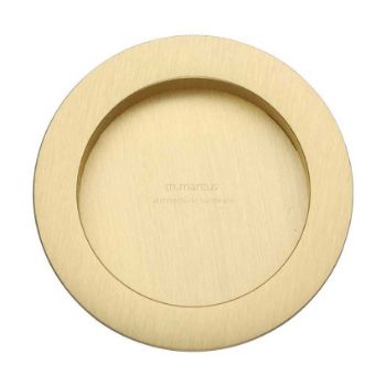 Round Flush Pull in Satin Brass - RD2322-SB  Round Flush Pull in Satin Brass - RD2322-SB