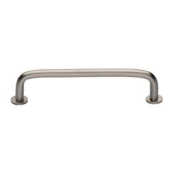 Wire Cabinet Pull Handle with Rose in Satin Nickel - C2156-SN Wire Cabinet Pull Handle with Rose in Satin Nickel - C2156-SN
