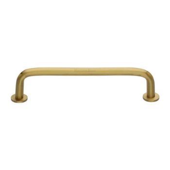 Wire Cabinet Pull Handle with Rose in Satin Brass - C2156-SB Wire Cabinet Pull Handle with Rose in Satin Brass - C2156-SB