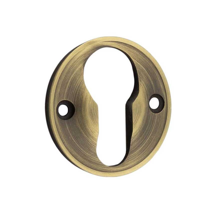 Berkely Euro Profile Escutcheon in Antique Brass - BUR122AB 