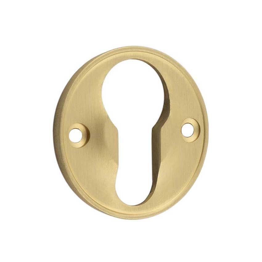 Berkely Euro Profile Escutcheon in Satin Brass - BUR122SB