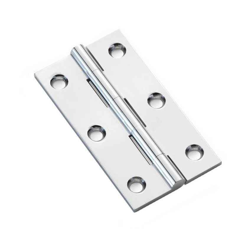 Solid Brass Cabinet Butt Hinges in Polished Chrome - AW050-CH-PC