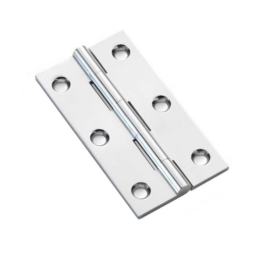 Solid Brass Cabinet Butt Hinges in Polished Chrome - AW050-CH-PC