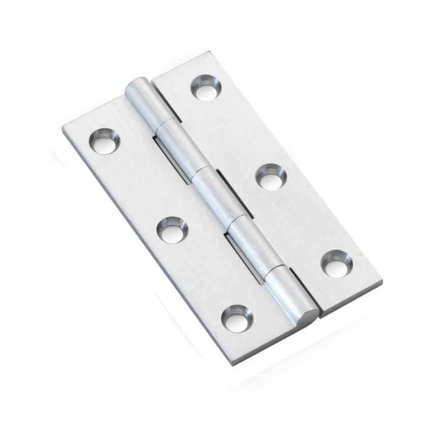 Solid Brass Cabinet Butt Hinges in Satin Chrome - AW050-CH-SC