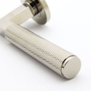 Alexander and Wilks - Hurricane Knurled Lever on Round Rose - AW200PNPVD
