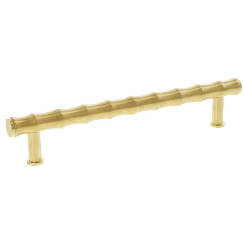 Bamboo T-bar Pull Handle in Satin Brass PVD - AW809B-160-SBPVD